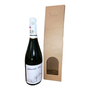 Cutie de carton maro kraft pentru sticla tip champagne