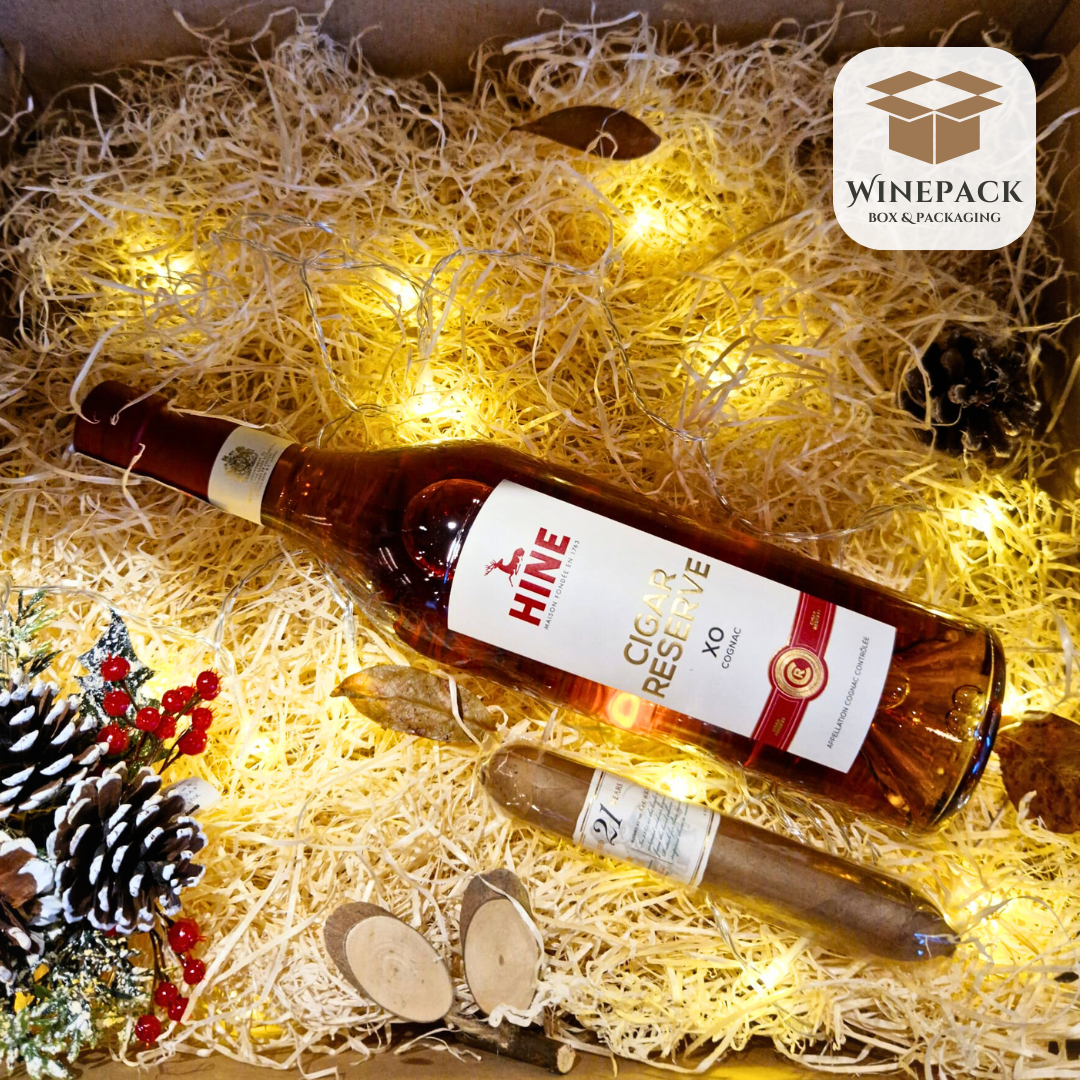 Pachet Cadou de Crăciun Premium Cognac & Cigar | Pachete de Craciun